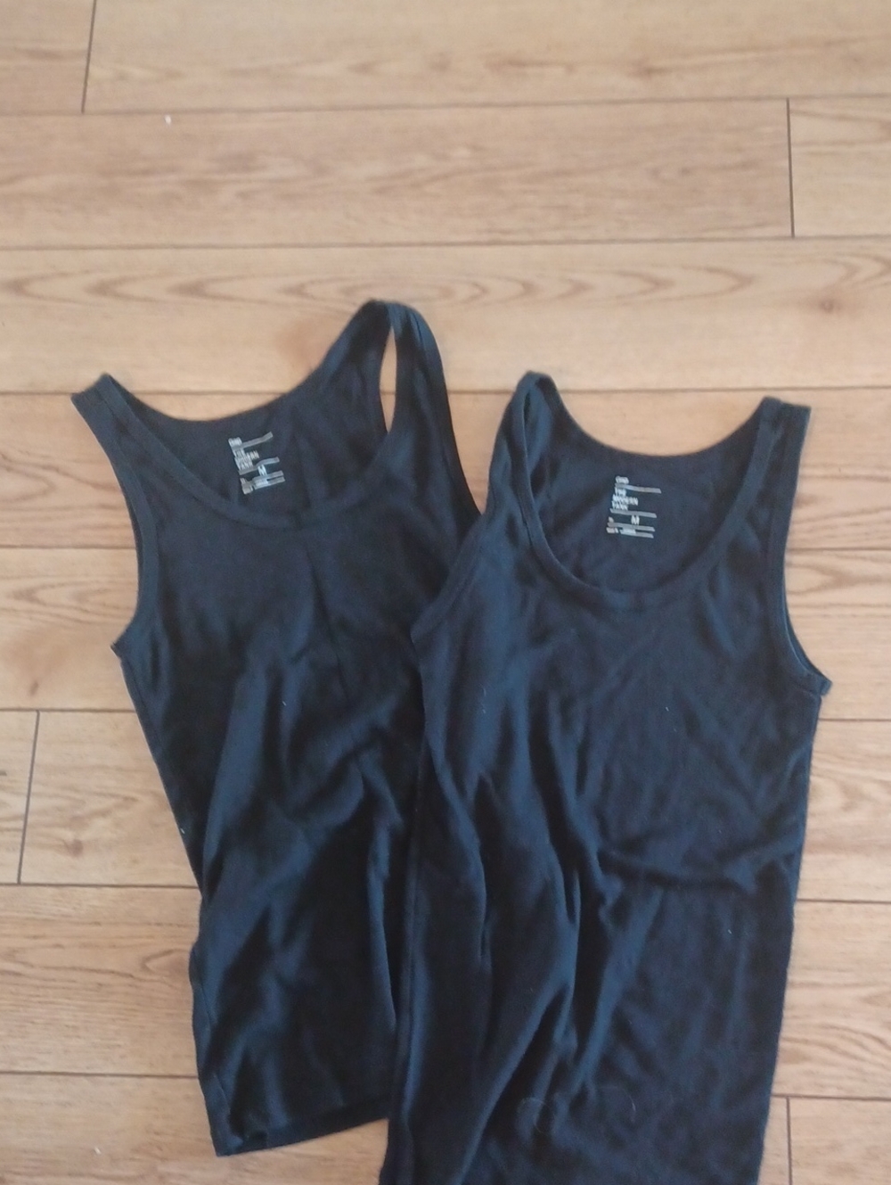 GAP The Modern Tank Top Black Double Pack Essential Basic Cotton Blend Women Med